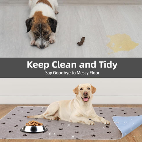 8 Packs 18" 24- PUPTECK Washable Pee Pads for Dogs - Waterproof Reusable Puppy Potty Training Pads Whelping Mat x Fast