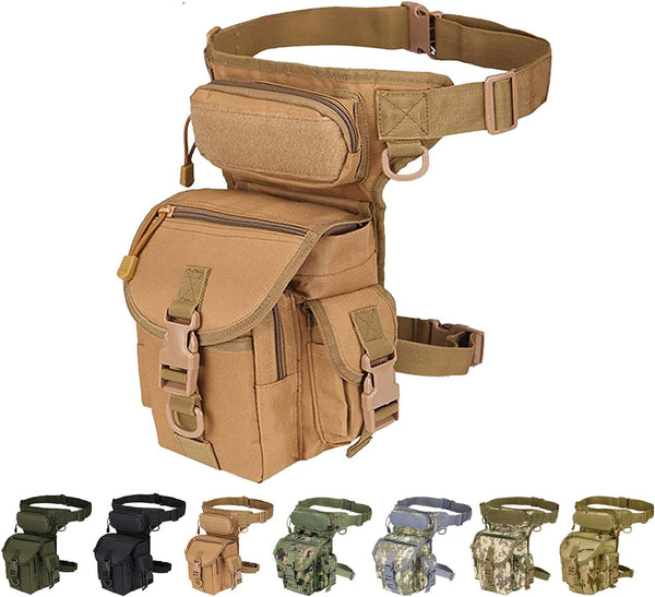 Multi-Purpose Tactical Drop Leg Bag Tool Fanny Pack, Military Utility Pouch in 7 Colors