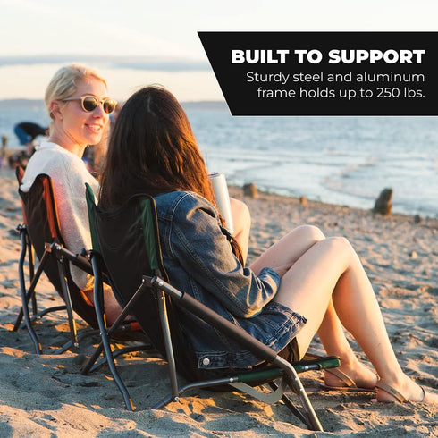 Cascade Mountain Tech Portable Folding Camp Chair with Carry Bag