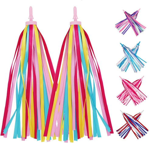 PLATT Kid's Bicycle Handlebar Streamers Colorful Ribbons Tassel for Girls Boys Bicycle Handlebar Scooter Handgrip (1