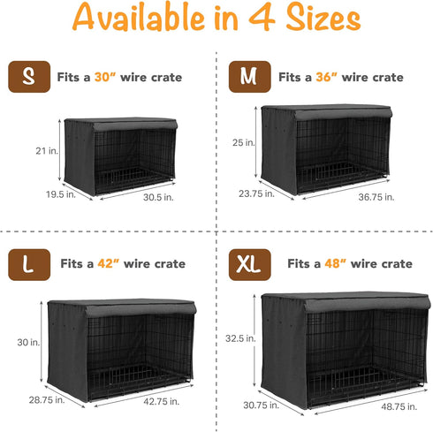 Friends Forever 30 inch Metal Dog Crate Cover, Light Blocking Protective Curtain, Machine Washable