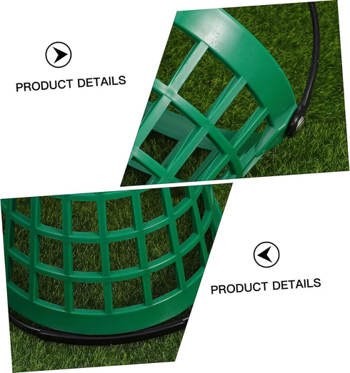 1pc Garneck Golf Basket bucket with handle Golfball Container with Handle accessories gadgets for kids holder driving