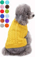 Dog Sweater, Cute Knitted Classic Coat for Girls Boys, Warm Pet Sweater for Small Medium Large Dogs, XX-Small, Yellow