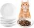 Ceramic Cat Food Bowl Set - 4 Pack Healthy Wide Shallow Dishes for Food and Water, Anti Whisker Fatigue Feeding Bowls