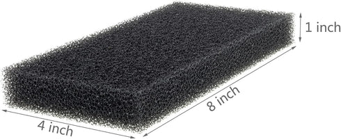 ALEGI 4 Pieces Aquarium Filter Foam Sponges Pad, Cut-to-Size Bio Sponge Coarse Sheet Filter Media (8x4x1 Inch)