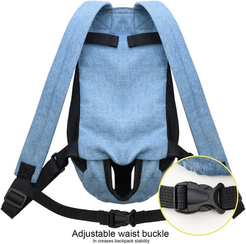 Pet Carrier Backpack, Adjustable Legs Out Easy-fit Chest Carrier for Small Dogs Cats Puppies