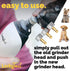 Trimmers 3 Pack LUCKY TAIL - Dog Nail Grinder - Regular, Hard & Soft Replacement Head - Small & Large Dogs - Premium