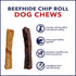 Pet Factory 100% Made in USA Beefhide 5" Chip Rolls Dog Chew Treats, Beef & Chicken Flavor, 20 Count/1 Pack
