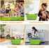 Multipurpose Collapsible Pet Bathtub - Portable Laundry Basket-Foldable Bathing Tub with Drainage Hole, 7.1 Gal/27L