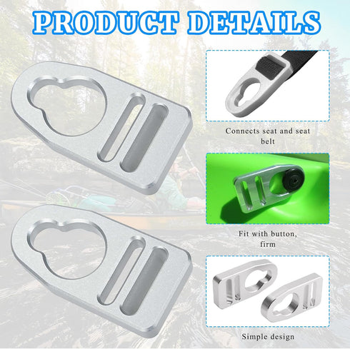 Upgrade Aluminum Strap Replacement Buckle Clip - Compatible with Kayak Seat, Nylon Webbing Straps, Fit for Lifetime