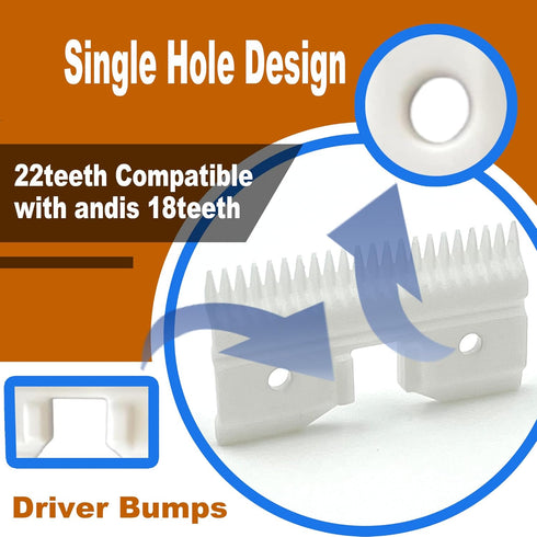 3PCS Ceramic Coarse Pet Replacement Blade Cutter for Andis 64440, Oster A5, and Wahl KM Series Clippers