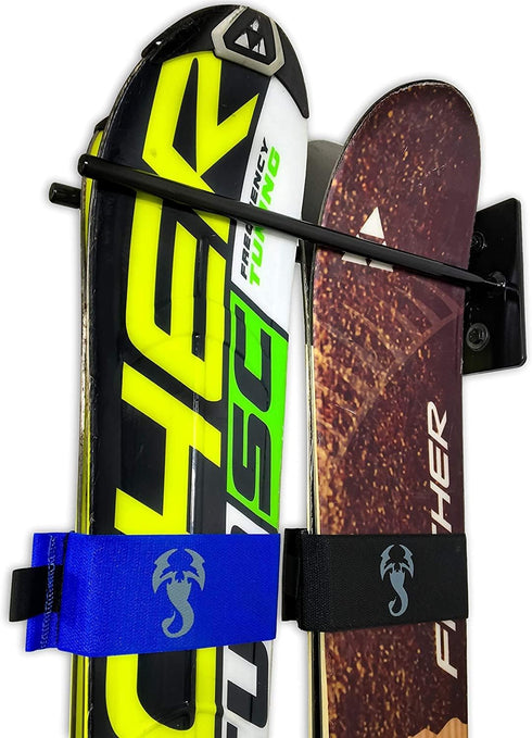 StoreYourBoard Mountain Essential Ski Wrap Straps - 4 Pack with Universal Fit