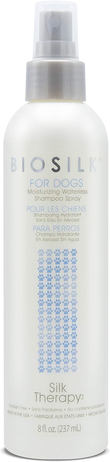 BioSilk for Dogs Silk Therapy Deep Moisture Waterless Shampoo Spray, 8 oz