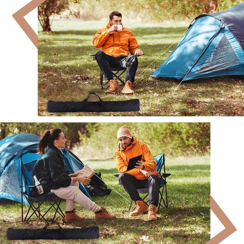 39.37 Inch GORGECRAFT Black Portable Chair Bag Large Oxford Cloth Folding Heavy Duty Waterproof Camping Chairs Carry