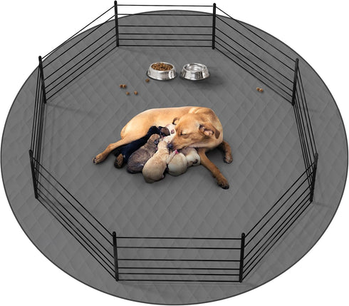 Washable Reusable Dog Pee Pads, 65" Round Absorbent & Waterproof Puppy Training