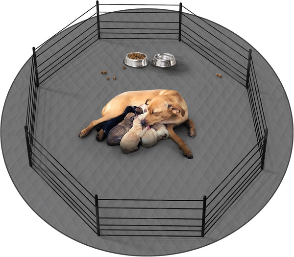 Washable Reusable Dog Pee Pads, 65" Round Absorbent & Waterproof Puppy Training