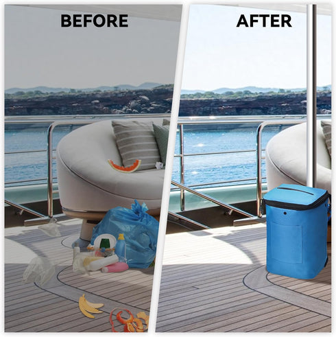 3.96 Boat Trash Can, Portable Boat Trash Bag, Reusable Garbage Bag, Easy to Install & Clean, Gallons Multi-Purpose