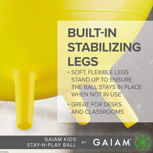 Stay-N-Play Children's Balance Ball - Flexible School Chair Active Classroom Desk Alternative Seating Built-In Stay-Put
