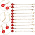 10pcs Backpack Beavorty Red Metal Number Charms Chain with Lobster Claw Clasp, Delicate Hanging Pendant for Handheld