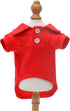 lovelonglong Basic Dog Polo Shirts – Premium Cotton T-Shirts for Large Medium Small Dogs, Red XS, Two-Button Collar