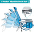Kcelarec Backpack 5 1-Low Folding Beach Chair with Positions, Carry Handle, Storage Pouch, Cup Holder,Outdoor Reclining