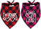 Pack of 2 Dog Bandana, Valentines Day Reversible Buffalo Plaid Triangle Bibs Pet Scarf