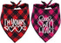 Pack of 2 Dog Bandana, Valentines Day Reversible Buffalo Plaid Triangle Bibs Pet Scarf