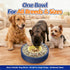 5-60 4-Cup KADTC Min Adjustable Slow Feeder Bowl for Fast Eaters, Spinning Dog Puzzle Feeder, Anti-Gulping Interactive