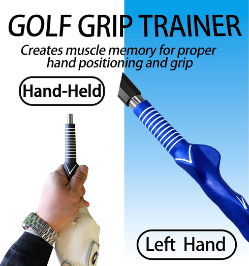 Golf Swing Trainer Aid - Portable Collapsible Trainer for Hinge, Forearm Rotation, Shoulder Turn & Grip