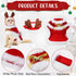 3 Pieces Christmas Pet Costumes Outfit Set Includes Puppy Cat Cloak with Star and Pompoms Kitten Dog Antlers Headband Pet Reindeer Headwear Cat Santa Cape with Bell Pet Costume Accessories (Large)