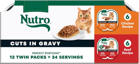Nutro Perfect Portions Wet Cat Food Cuts in Gravy Multipack, Adult Cat