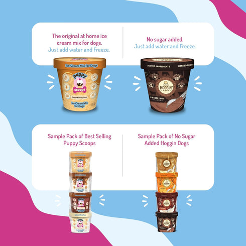 4.65 oz Puppy Scoops Dog Ice Cream Mix (Maple Bacon Flavor), - Just Add Water and Freeze at Home, Powder Mix with Ice
