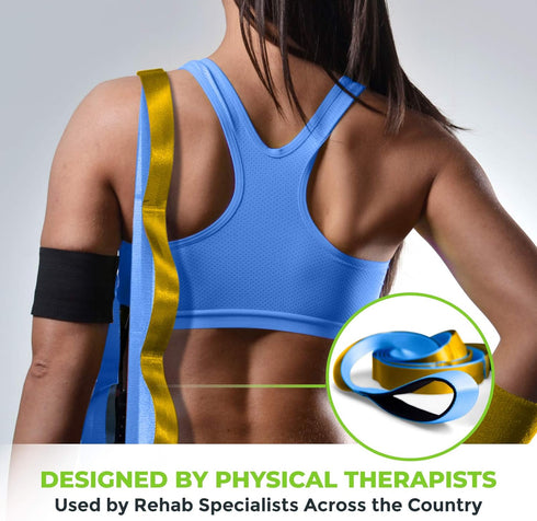 Gradient Fitness Stretching Strap for Physical Therapy, 12 Multi-Loop Stretch Strap, 1.5" W x 8' L