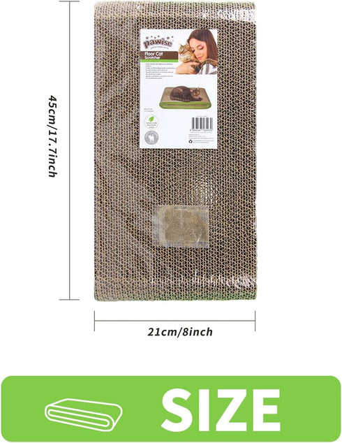 PAWISE Cat Scratcher Bed,Cat Scratch Pad Cardboard Sofa Kitten Scratching Board Lounge Couch for Indoor Cats, Reversible Kitty Relaxing Scratching Pad