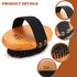 Bamboo Grooming Palm-Held Brush for Pets, Boar Bristles & Elastic Band for Dog Cat Shower and Massage