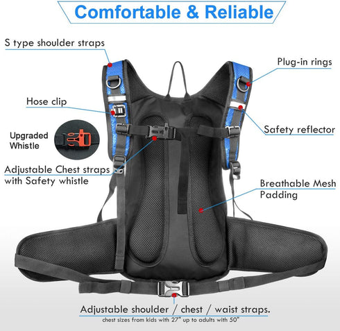 Hydration Pack, Insulated Hydration Backpack with 2L BPA Free Water Bladder for Hiking, Running, Camping