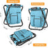 Backpack 300 LBS Kikerike Stool Cooler Chair Heavy Duty Max Load Portable Lightweight Folding Fishing Cooler