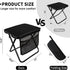 13 Inch Portable Folding Stool Camping Stool for Adults with Side Pocket, Ultralight Small Foldable Pocket Chair