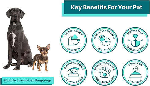 LickiMat X Large Breed Soother Dog Lick Mat, Anxiety Reliever, Slow Feeder for Peanut Butter and Treats