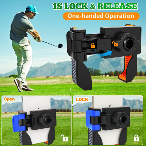 Ckepvo N52 360 4-7", Magnetic Golf Cart Phone Holder Magnets & Rotation,Tool-Free Install for EZGO/Club Car/Yamaha,Fits
