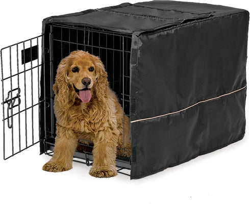 MidWest Homes for Pets Medium Dog Crate Cover, Black Polyester, Fits Most 30-inch Crates