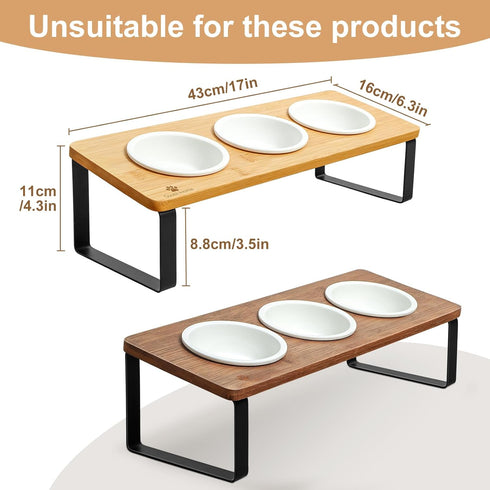 Sunhoo Replacement Ceramic Cat Pet Bowls, Microwave and Dishwasher Safe (2 PCS, 14cm/5.5in)