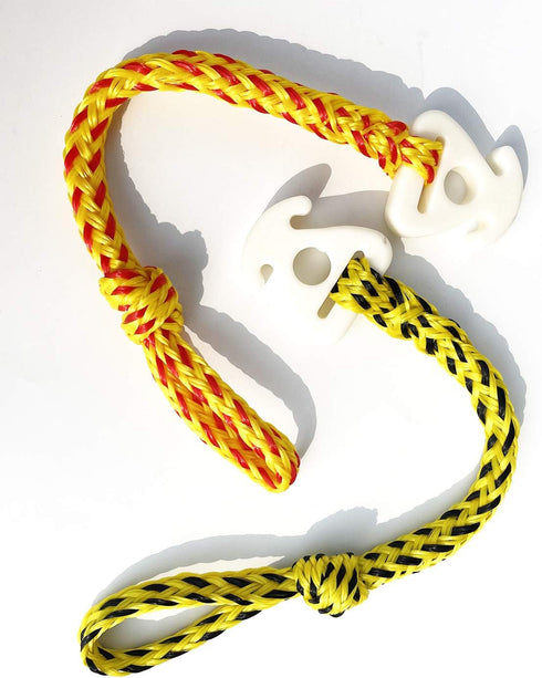 Towable Rope Connector for Tubing; Quick Connect Rope for Boat Tubes; Wake Boarding, Ski, Waverunner