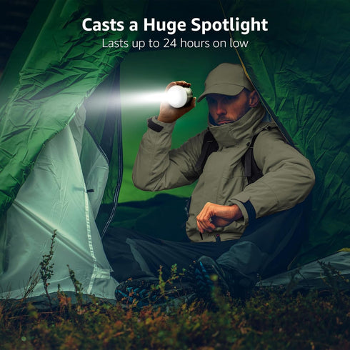 LE LED Camping Lantern - 310LM, Rechargeable, Waterproof, Mini Flashlight with Magnetic Base for Outdoor Use