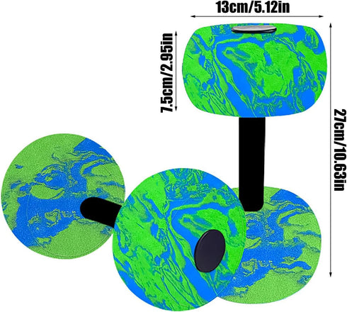 Apujent 2Pcs Aquatic Dumbbells For Pool Exercise, High-density Eva Foam Pool Weights Resistance, Lightweight Water