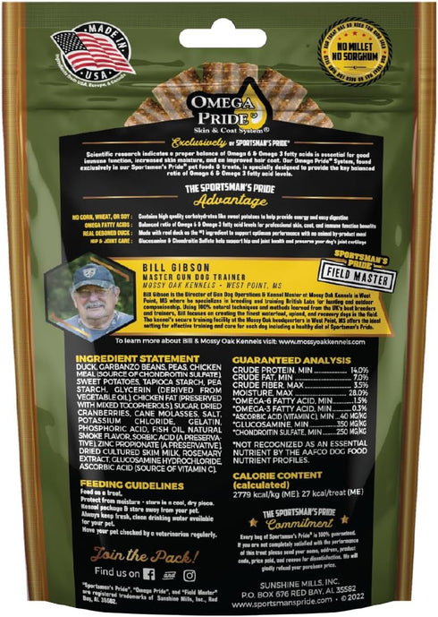 Field Master Active Hip & Joint Duck, Sweet Potato & Berry Recipe Jerky Bites, 5 oz