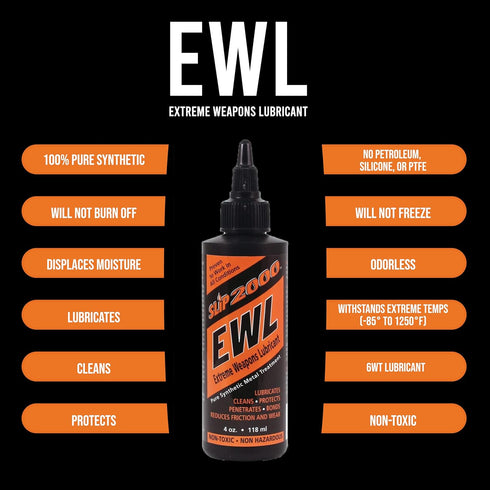 2000 Pack, Set 4 oz 1 oz 100% Slip EWL (Extreme Weapons Lubricant) Buddy of & Squeeze Bottle with Needle Tip