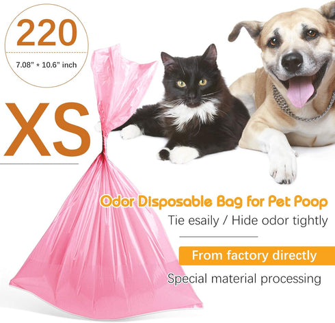 SS-220) Odor Sealing Disposable Bags for Pet Waste, Diapers, Ostomy bags or Sanitary Product Leak Proof Odor Blocking