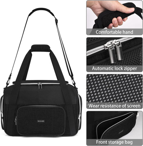 BAGLHER Pet Travel Carrier, Cat Carriers Dog Carrier for Small Medium Cats Dogs Puppies, Airline Approved Small Dog