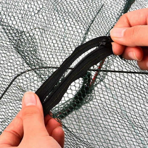 4pcs Toyvian Portable Crawfish Trap Lobster Shrimp Cast Net Foldable Crab Mesh Fishing Supplies for Outdoor Use